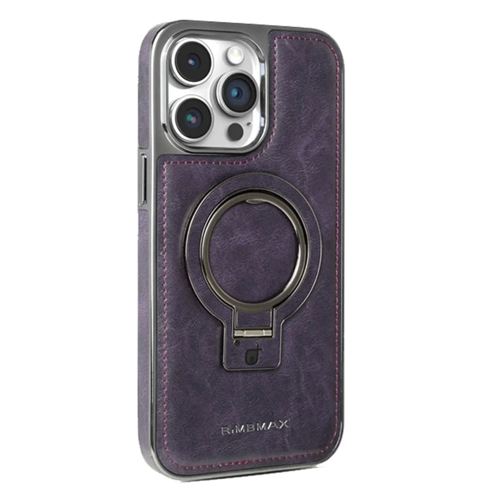 Leather Magnetic Case with Stand For iPhone