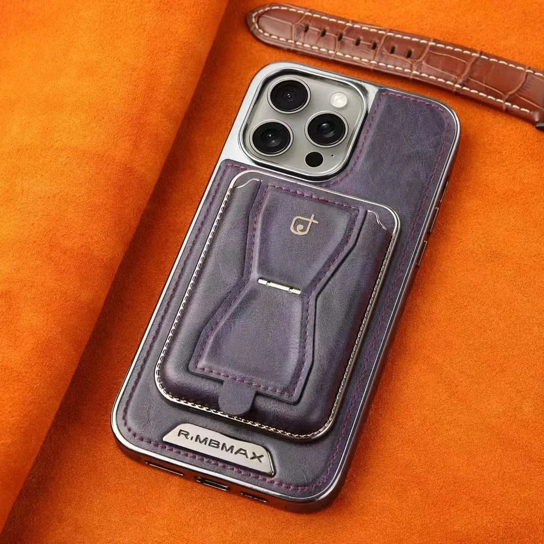 Leather Case with Wallet Stand For iPhone