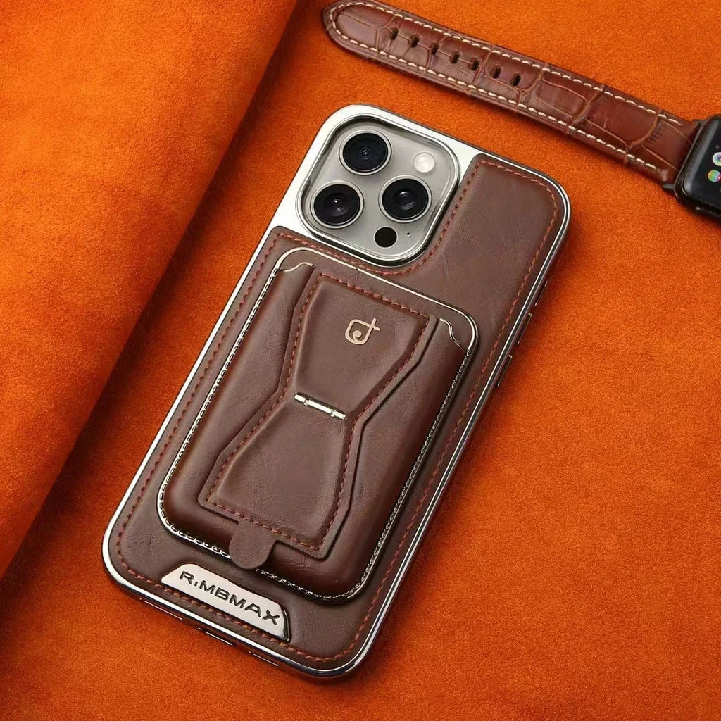 Leather Case with Wallet Stand For iPhone