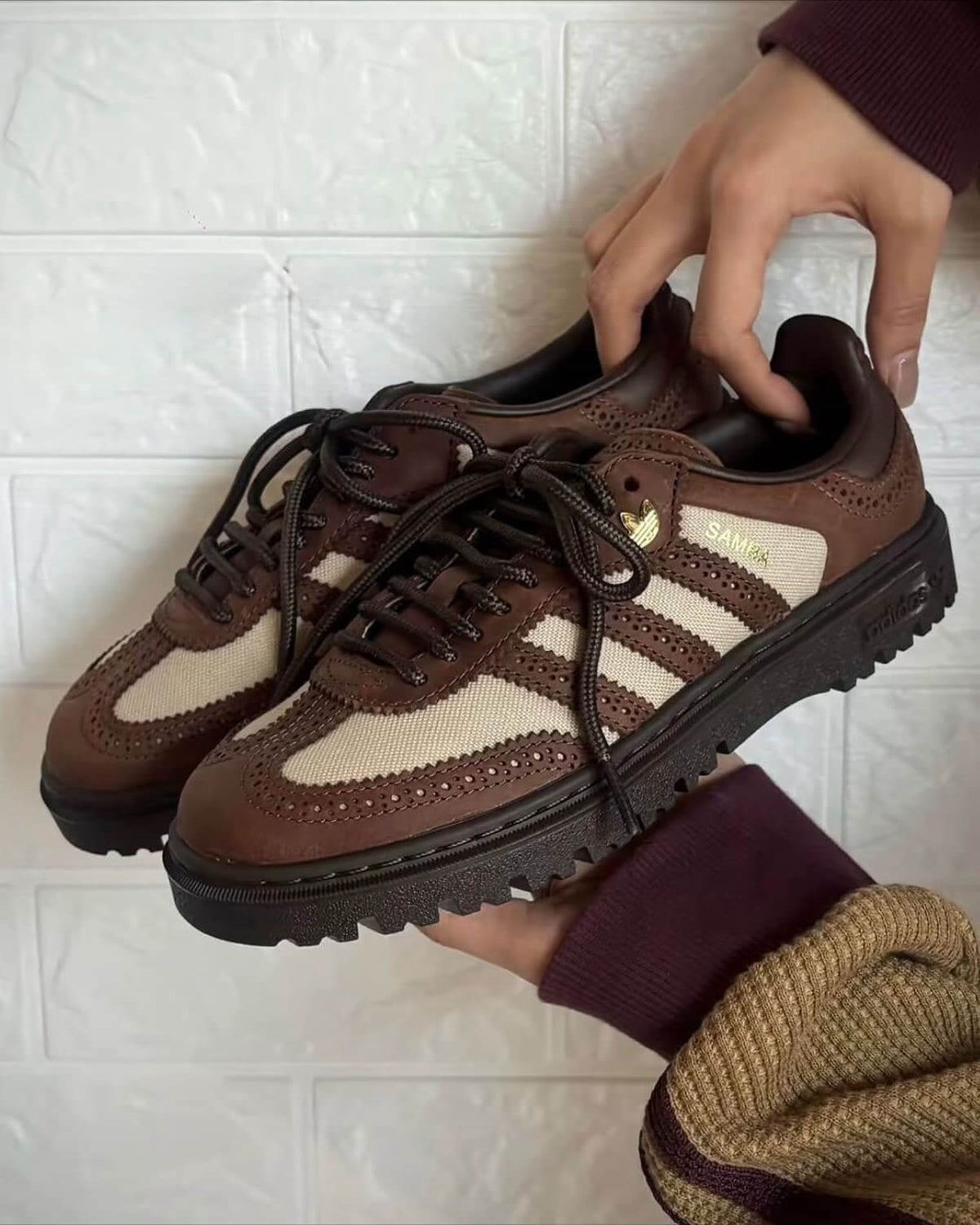 Adidas Samba WTR Brown/Gold (Women's)